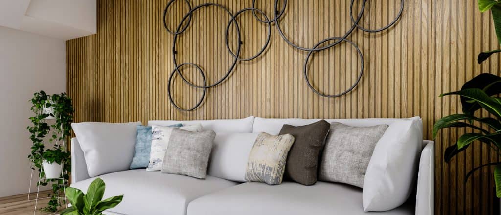Revestimiento con Listones de madera